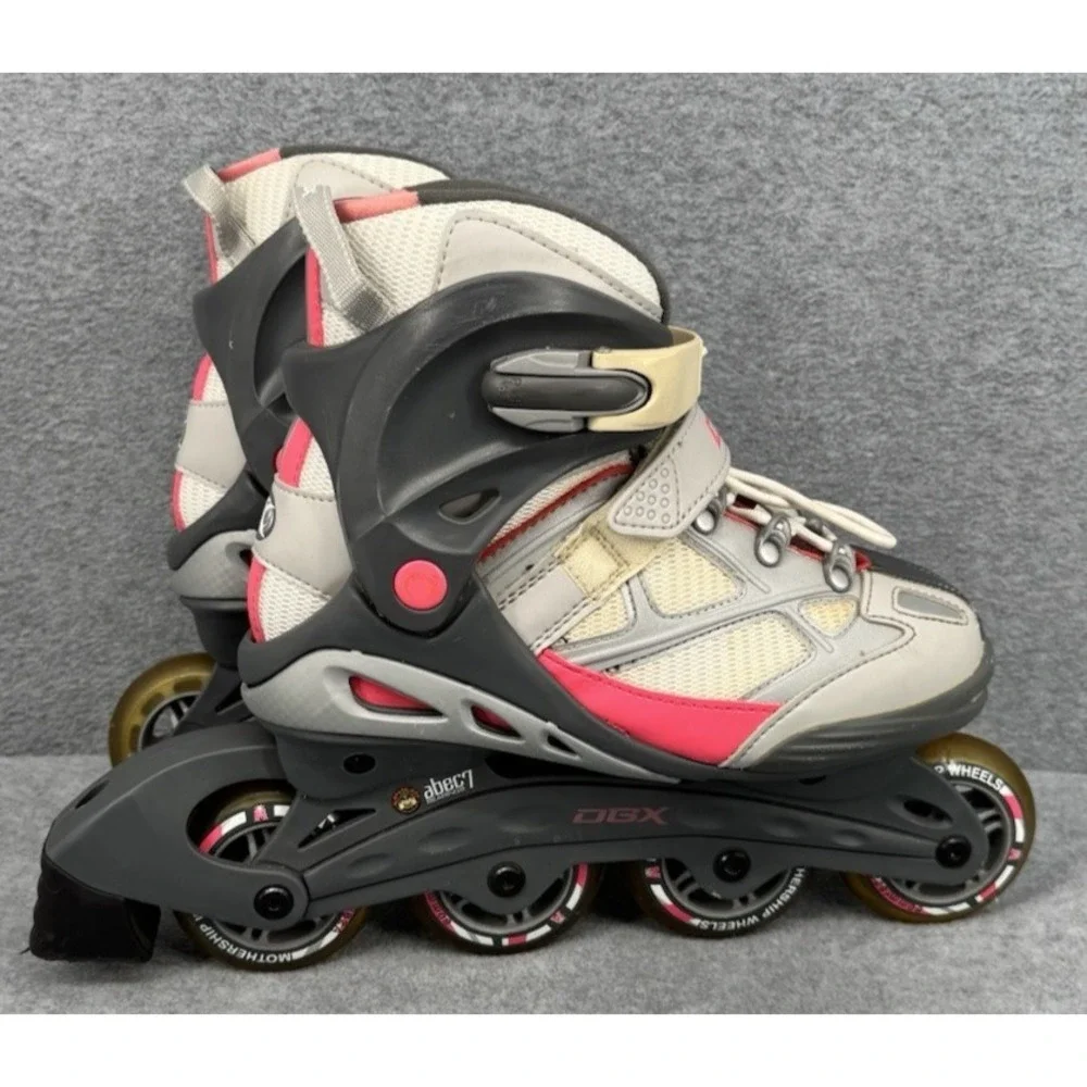 DBX Recruit Inline Skates Mothership Wheels Women's Size 7 Pink Gray